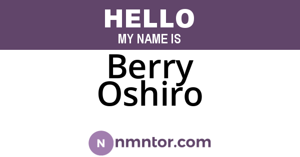 Berry Oshiro