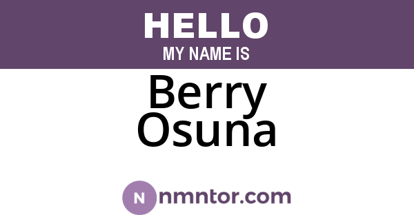 Berry Osuna