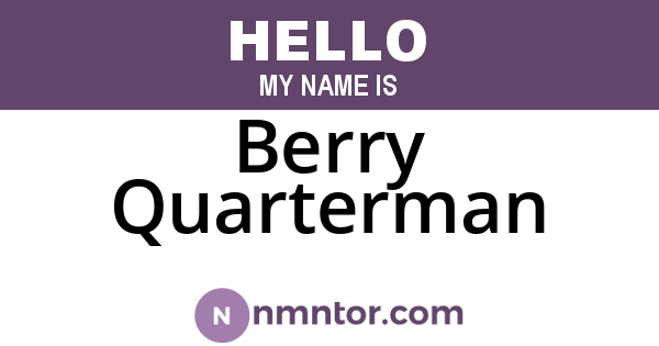 Berry Quarterman