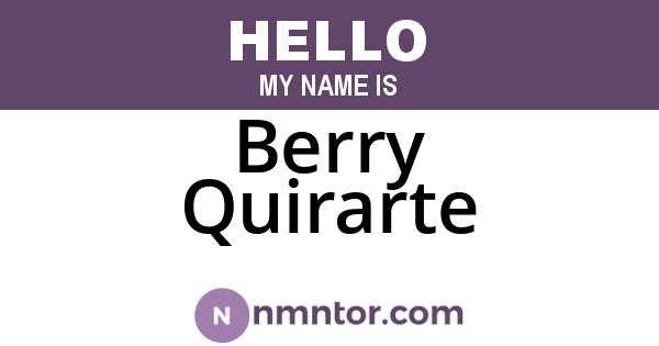 Berry Quirarte