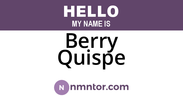 Berry Quispe