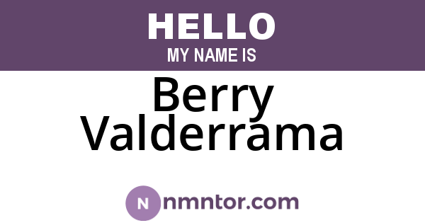 Berry Valderrama