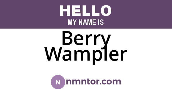 Berry Wampler