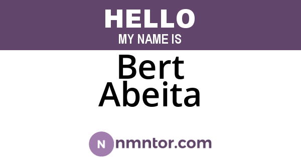 Bert Abeita