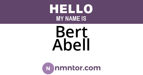Bert Abell