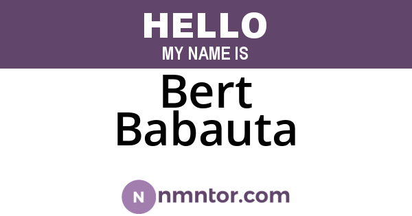 Bert Babauta