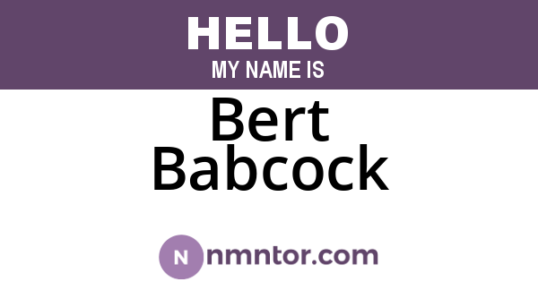 Bert Babcock