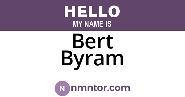 Bert Byram