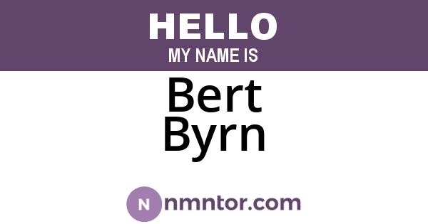 Bert Byrn
