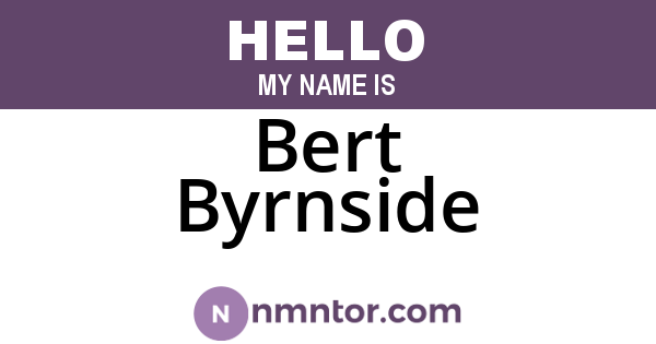 Bert Byrnside