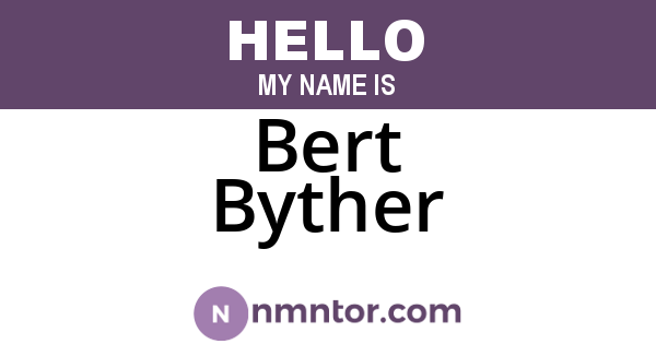 Bert Byther