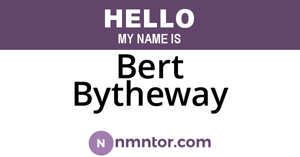 Bert Bytheway