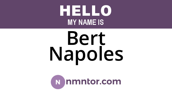Bert Napoles