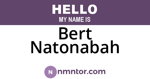 Bert Natonabah