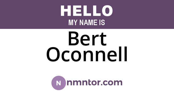 Bert Oconnell