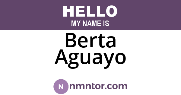 Berta Aguayo