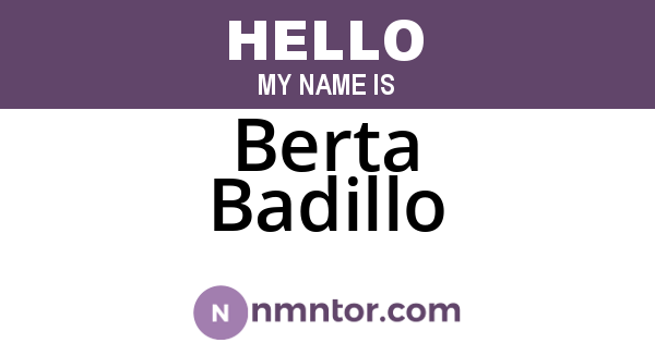 Berta Badillo