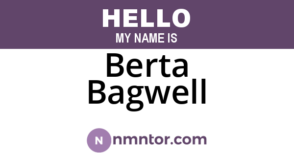 Berta Bagwell