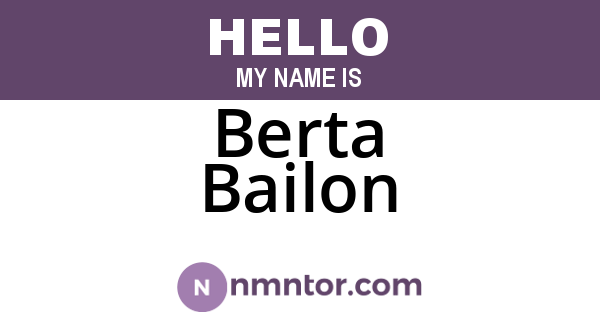 Berta Bailon
