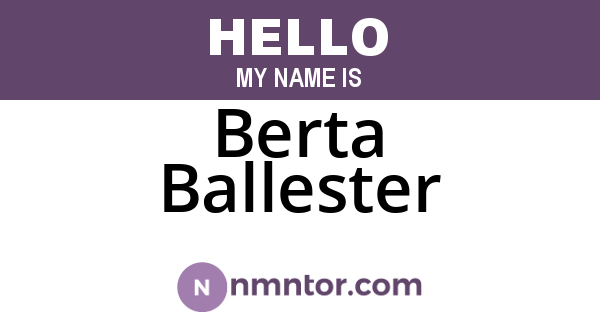 Berta Ballester