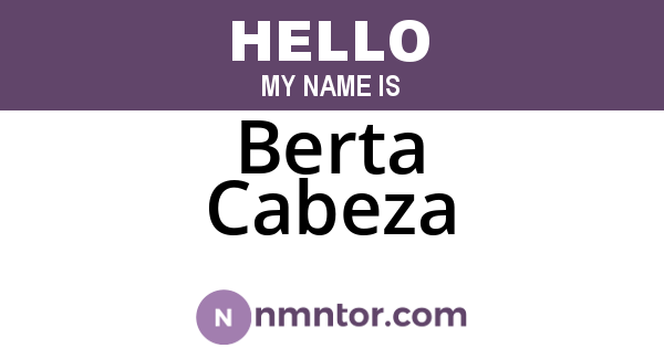 Berta Cabeza