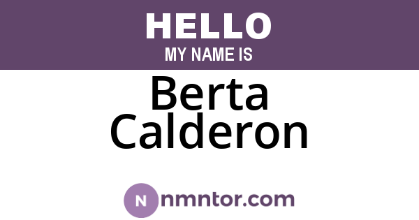 Berta Calderon