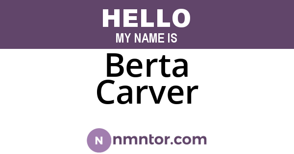 Berta Carver