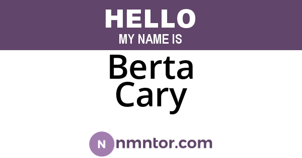 Berta Cary