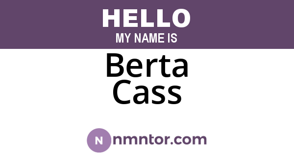 Berta Cass