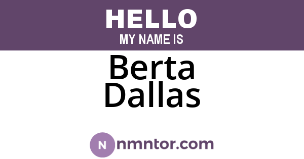 Berta Dallas