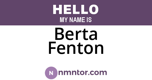 Berta Fenton