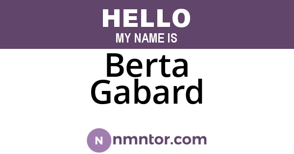 Berta Gabard