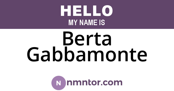 Berta Gabbamonte