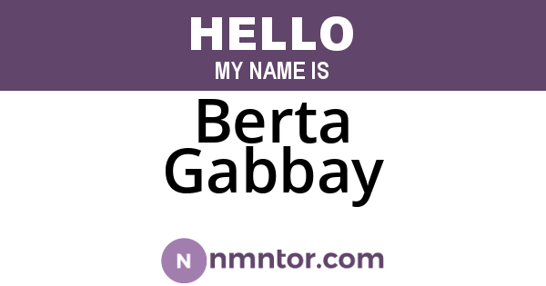 Berta Gabbay