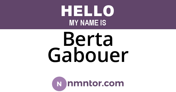 Berta Gabouer
