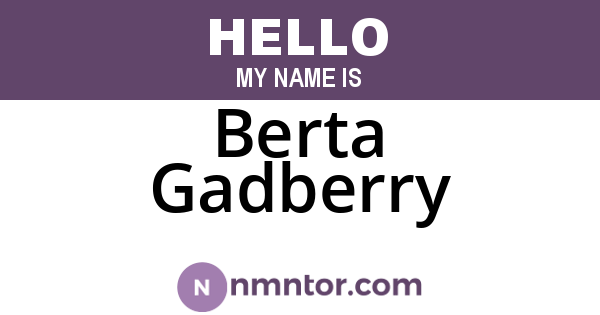 Berta Gadberry