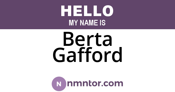 Berta Gafford