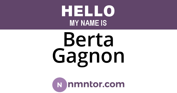 Berta Gagnon