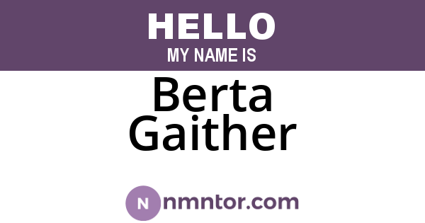 Berta Gaither