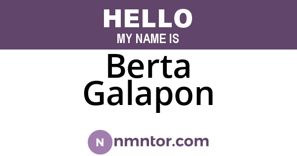 Berta Galapon