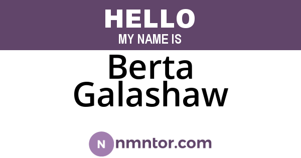 Berta Galashaw