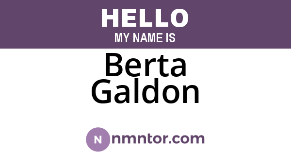 Berta Galdon