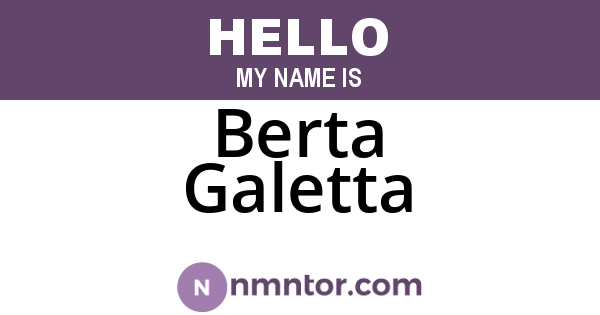 Berta Galetta