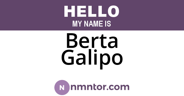 Berta Galipo