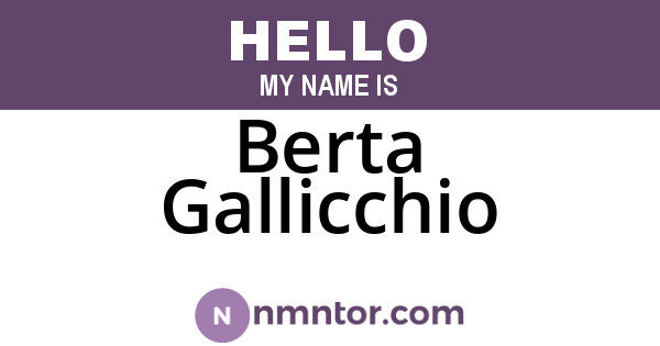 Berta Gallicchio