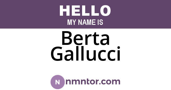 Berta Gallucci