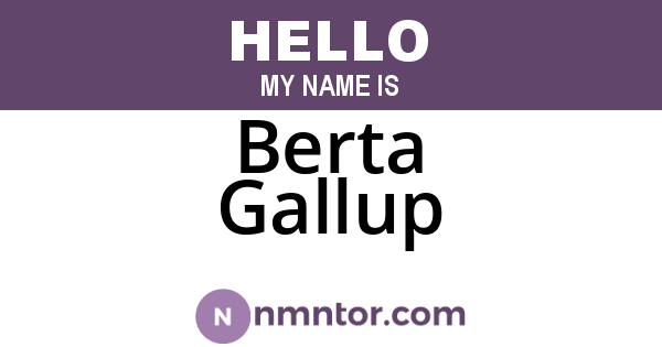 Berta Gallup