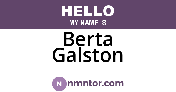 Berta Galston