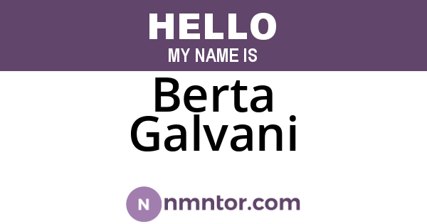 Berta Galvani