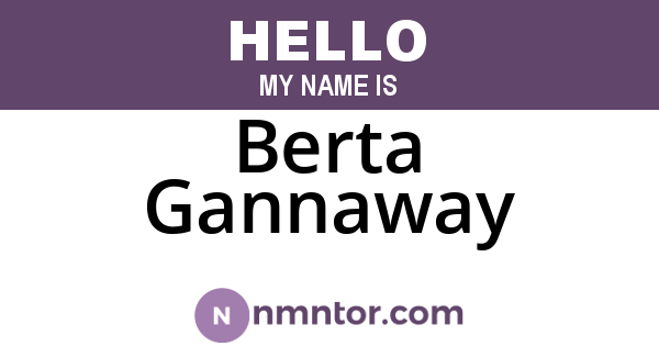 Berta Gannaway